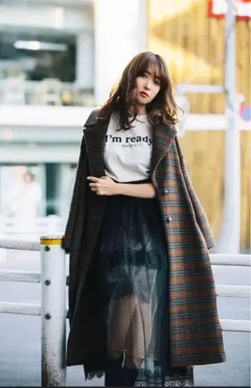 레어 Herlipto 체크 코트