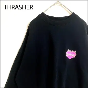 THRASHER 트레셔 맨투맨 블랙 오버 사이즈