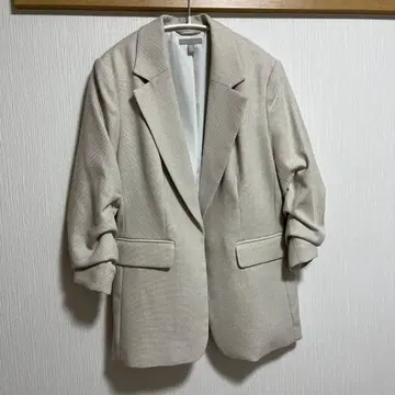 H&M 자켓 테일러드 화이트 겉옷 아우터 겉옷