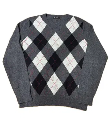 캐시미어 니트 아가일 무늬