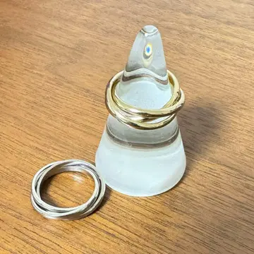 3연 트리니티 반지 골드 컬러