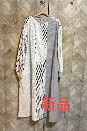 pou dou dou 롱 원피스 도트 무늬