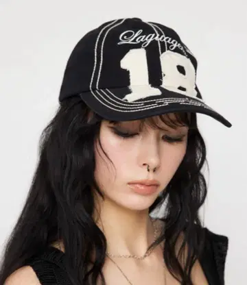 [ 새상품급 ] 러그아젬 NUMBER STITCH 캡 블랙