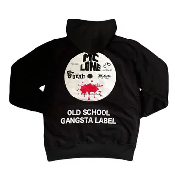 W.C.C. MC LONE GANGSTA LABEL 풀 집업 후드티/L