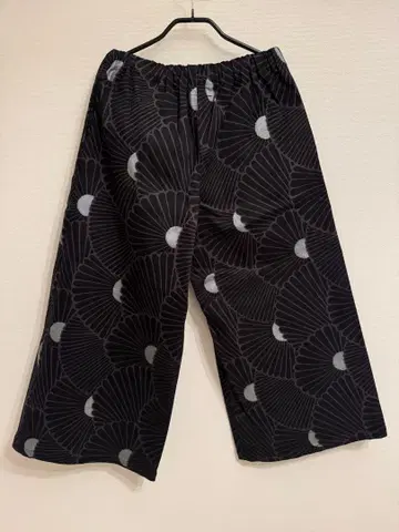 SOU SOU 트리코트 직조 히로가타 몸빼 / 국화 부채