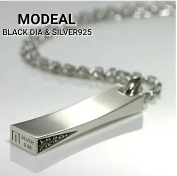 MODEAL/BLACK DIA & SILVER925/목걸이/익명 배송