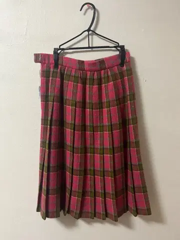 체크 스커트 구제 의류