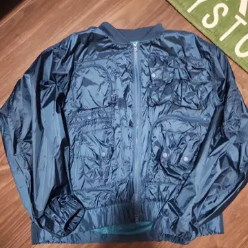 네이비 집업 나일론 자켓