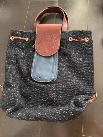 HUNTING WORLD 토트백 네이비/브라운