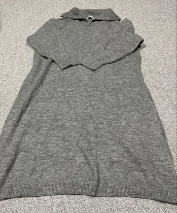 하프 지퍼 니트 원피스 hinastyle [ 빅 사이즈 ]