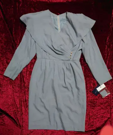 쇼와 레트로 원피스 빅 칼라 드레이프 옷깃 택 포함 새상품