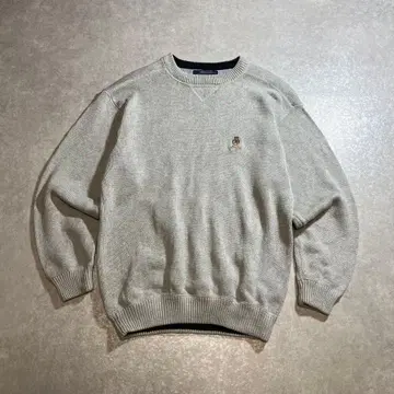 TOMMY HILFIGER 코튼 니트 그레이 계열 스웨터