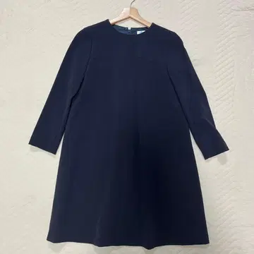 네이비 A라인 원피스 긴팔