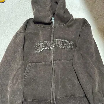 SNAP CLUB 브라운 후드 부착 자켓