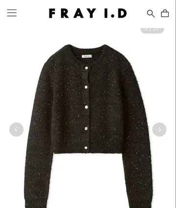 [ 새상품급 ] 스팽글 라메 페더 가디건 FRAY I.D