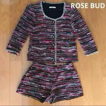 로즈버드 로즈버드 화려한 셋업 니트 라메 갸루