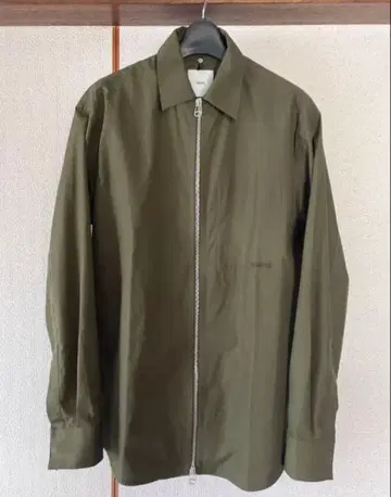 OAMC 올리브 립스탑 집업 긴팔 셔츠