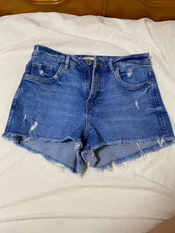 ZARA 데미지 데님 숏팬츠 36