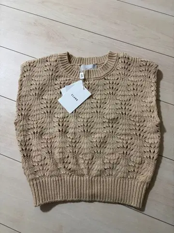 CROCHET SHORT KNIT TOPS IVORY