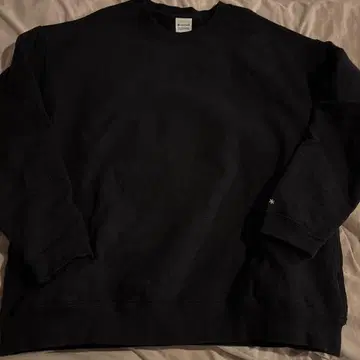 L 사이즈 스노우피크 맨투맨 블랙 컬러