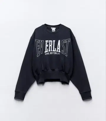 ZARA EVERLAST 네이비 크롭 트레이닝복