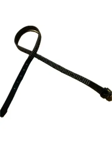 인기! 3연 스터드 가공 천연 가죽 사용 슬림 블랙 천연 가죽 벨트