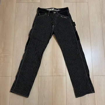 [ 새상품급 ] VANSON 반손 데님 페인터 팬츠 스트라이프 30인치