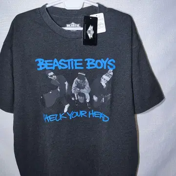 새상품 T셔츠 L 비스티 보이즈 체크 유어 헤드 랩 스티커