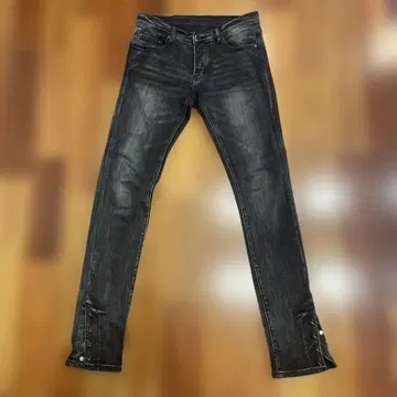 mnml 블랙 데님 팬츠 슬림 핏