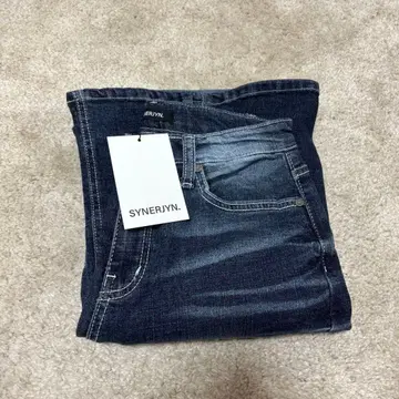 SYNERJYN CAT WASHING DENIM PANTS