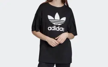 adidas 오버 사이즈 블랙 T셔츠 우먼 M