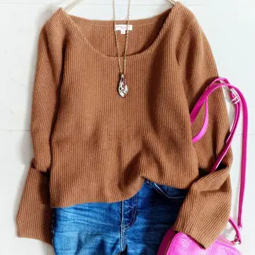 새상품급 데밀리 DEMYLEE 캐시미어 100% 볼륨 슬리브 니트