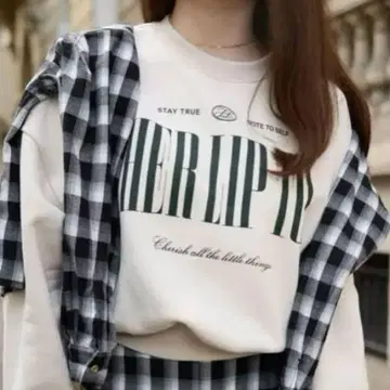 Her lip to Cherish 오버사이즈 스웨트셔츠