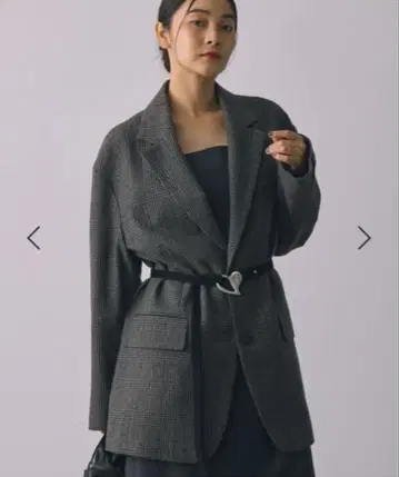 BABYLONE 글렌체크 오버 자켓