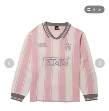 FCMM 핑크 스트라이프 긴팔 티셔츠