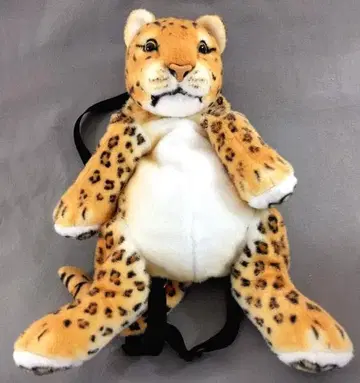 레오파드 무늬 봉제 인형 백팩