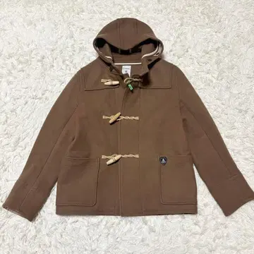 오르치발 더플 코트 숏 기장 로고 와펜 브라운