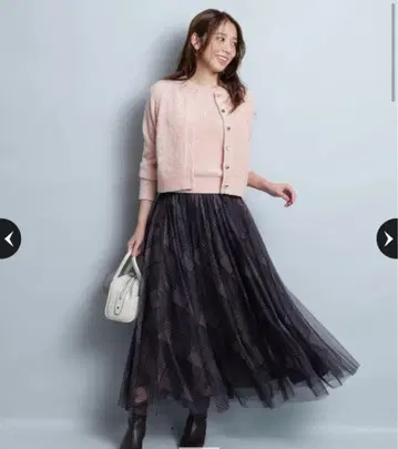 새상품급 저스길리티 시어 체크 스커트 Arpege story 브라운