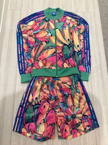 adidas 플라워 프린트 저지 세트