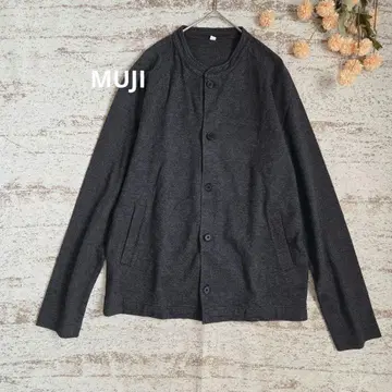 무인양품 코튼 100% 가디건 다크 그레이 [ M ] 남성용