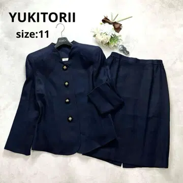 고급스러움 유키 토리이 수트 셋업 다크 네이비 노카라 11호 L 사이즈