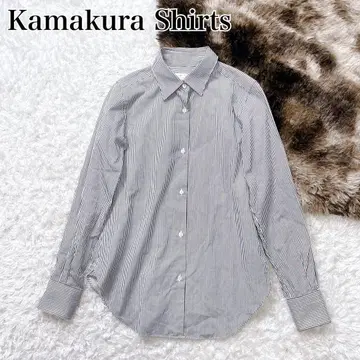 새상품급 카마쿠라 셔츠 스트라이프 긴팔 워셔블 셔츠