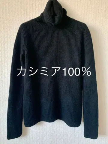 BANANA REPUBLIC 100% 캐시미어 터틀넥 블랙 스웨터