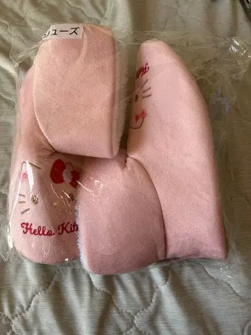헬로키티 복권 플리스 슬리퍼 핑크