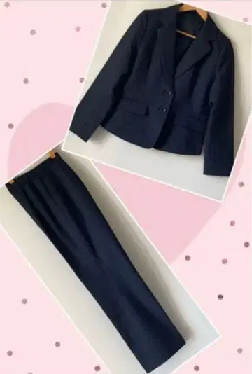 블랙 스트라이프 수트 셋업 세트