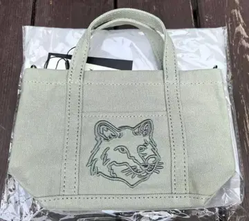 메종 키츠네 폭스 자수 토트백 그레이