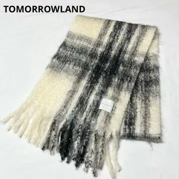 TOMORROWLAND 투모로우랜드 타탄 체크 스톨 모헤어