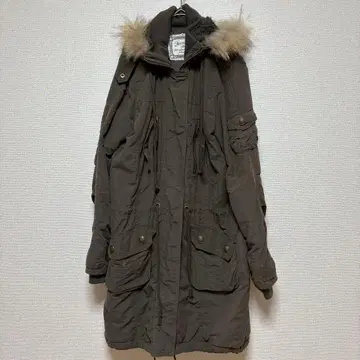 Jerriders 퍼 달린 브라운 모즈 코트