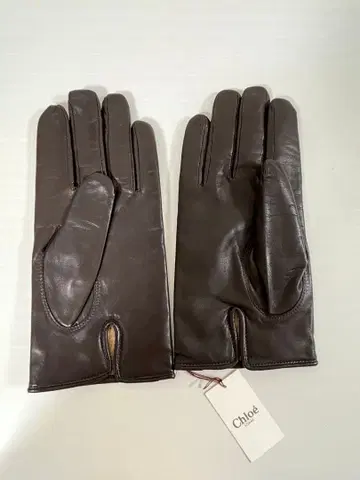 끌로에 브라운 가죽 장갑