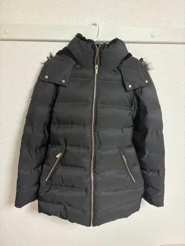 ZARA WIND PROTECTION 세미롱 기장 후드 부착 다운 자켓